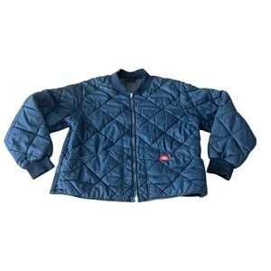 Dickies Vintage Quilted insulated Blue‎ Bomber Jacket XL